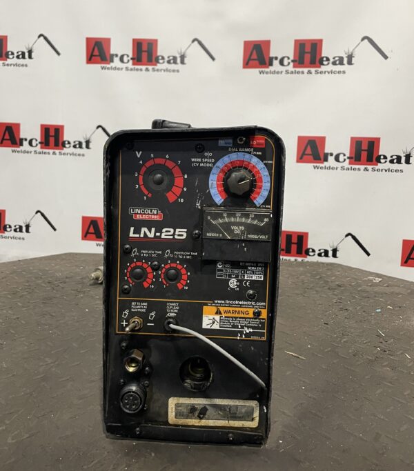Lincoln LN-25 welder control unit displayed.